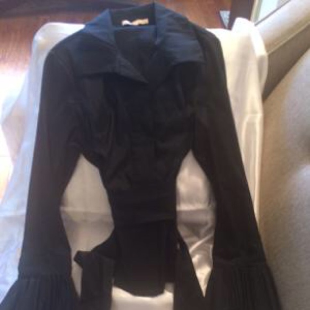 Black With Bell Sleeves Blouse